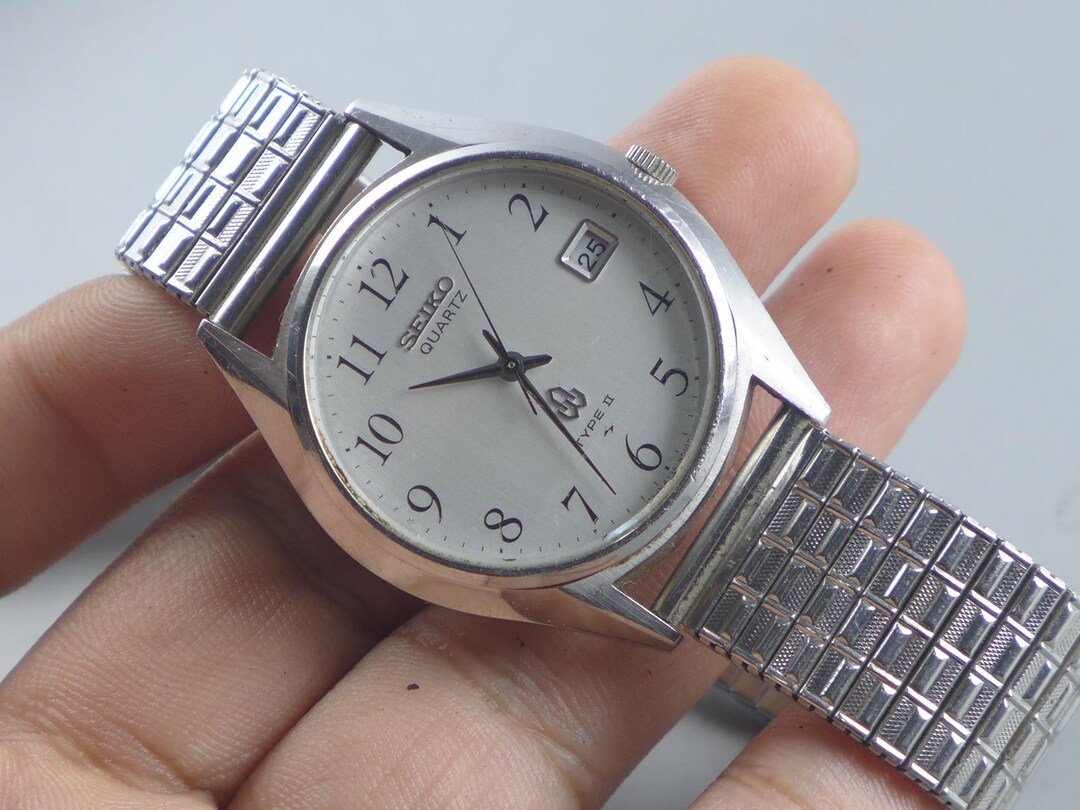 Vintage Seiko セイコー　クォーツ　type2 タイプ2 腕時計 Vintage Seiko Type II 4335 8000 White Dial Men Quartz Watch Japan