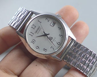 ラージクロスかず SEIKO TYPE II クォーツ腕時計 ゴールド 7123-8010 Seiko Type