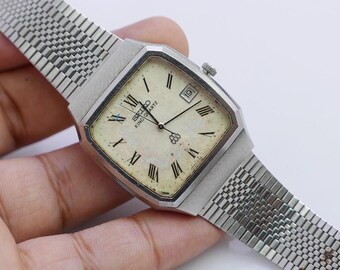 Vintage Seiko King Quartz 9722 5000 Textured Dial Men Quartz Watch