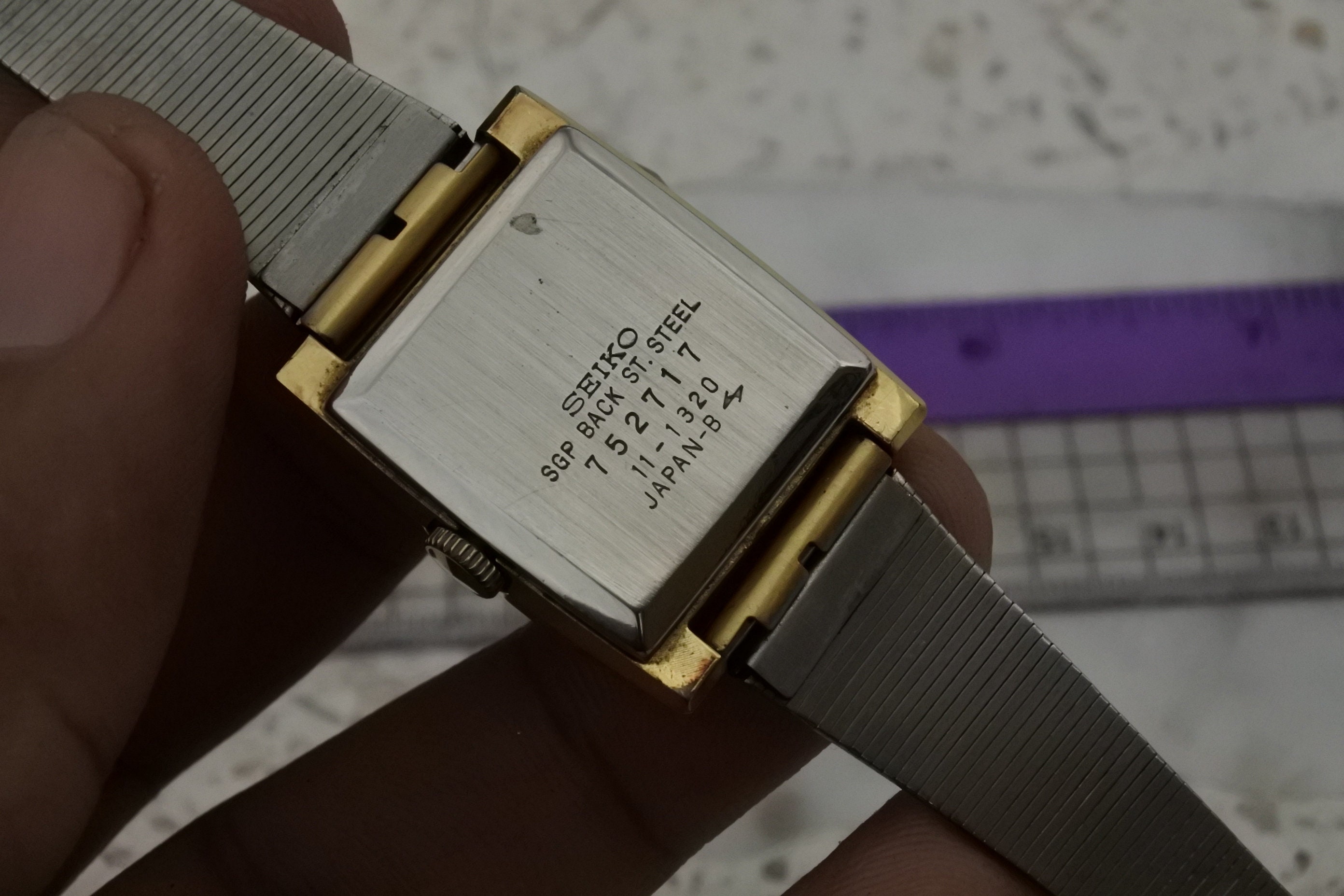 Vintage Seiko Socie Gold Plated 11-1320 Brown Dial Lady Hand