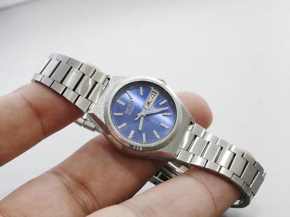 Vintage Seiko 7903 0010 Blue Dial Lady Quartz Watch Japan JDM