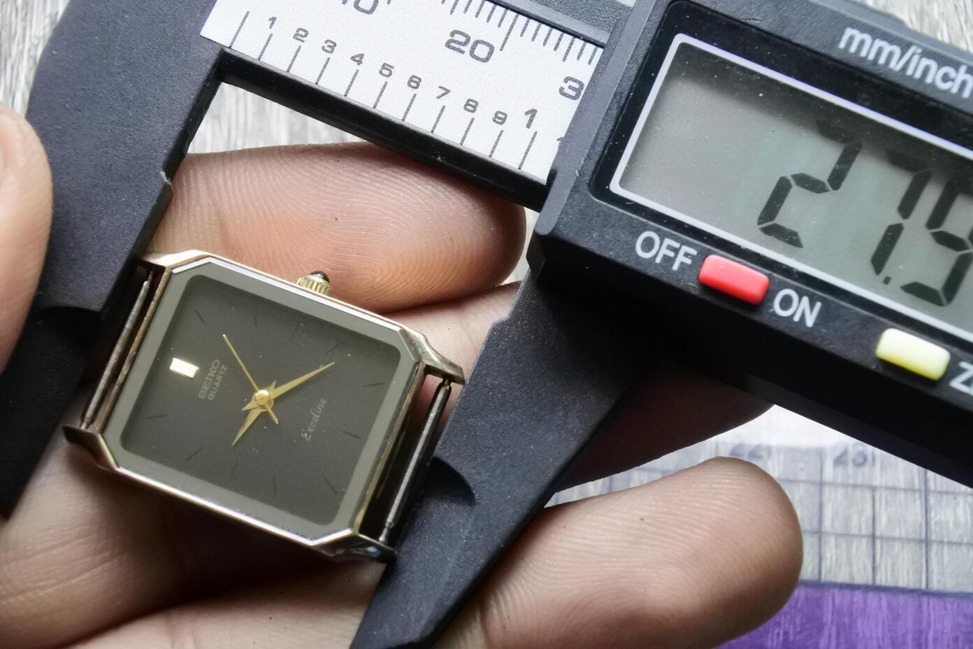 Vintage Seiko Exceline Gold Plated 30microns 1221 5780 Gray Vintage Seiko Exceline Gold Plated 30microns 1221 5780 Gray