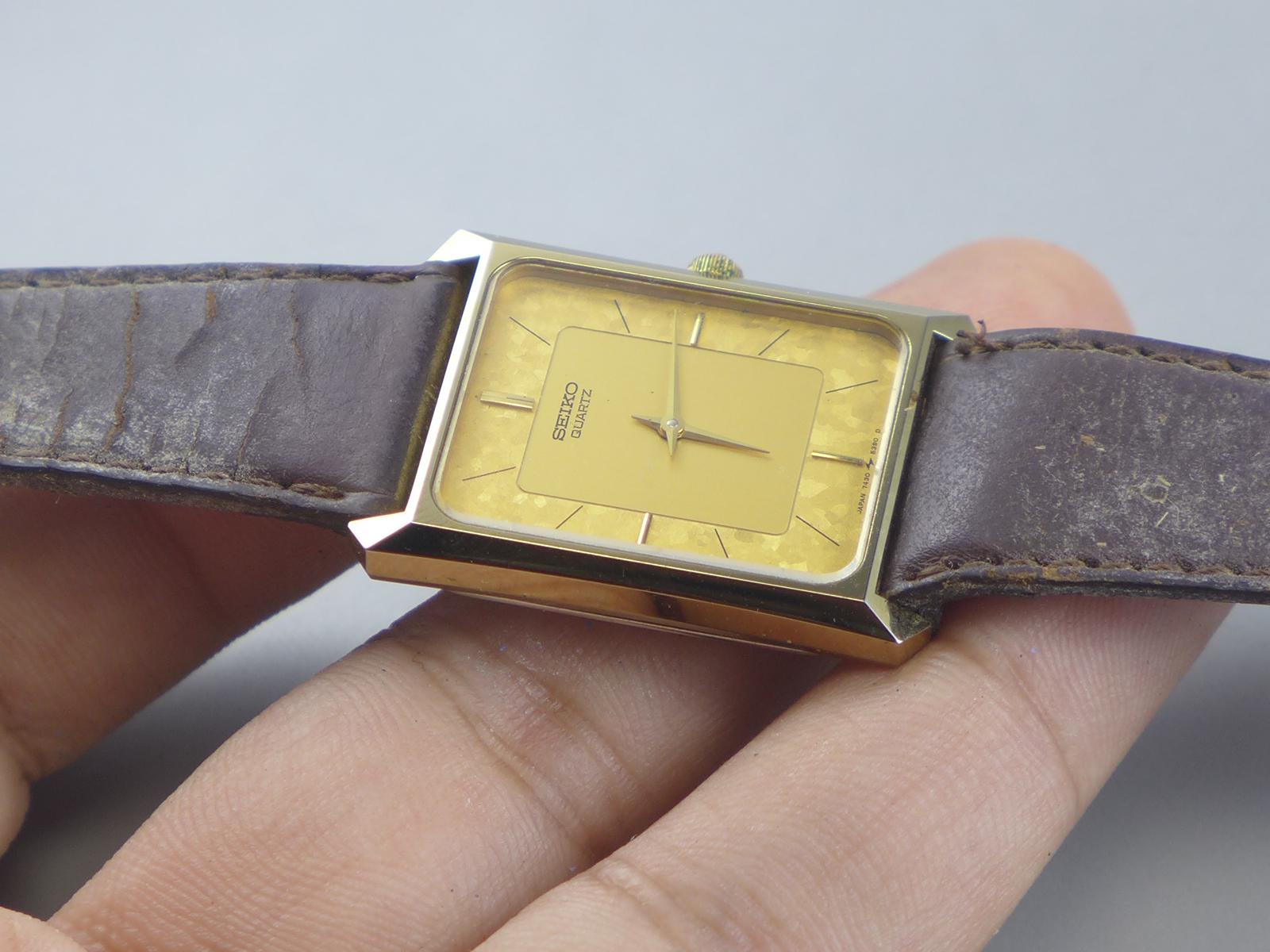 Vintage Seiko 1984 Ultra Thin 7430 5230 GHA Case Coated With Hard
