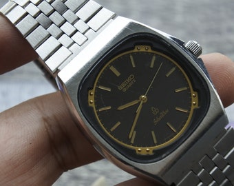 Vintage Seiko Silverwave Rare Dial Cushion Shape 6030 5280 Men