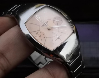 Vintage Seiko Lukia 5Y89 5A20 Pink Dial Lady Quartz Watch Japan