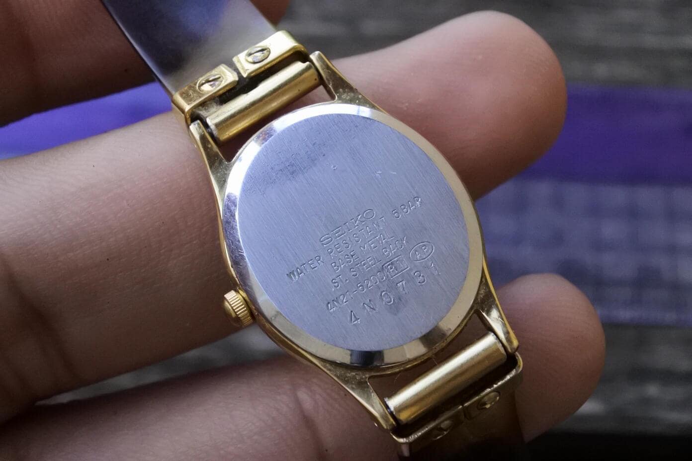 Vintage Seiko Spirit 4N21 5200 White Dial Lady Quartz Watch Japan