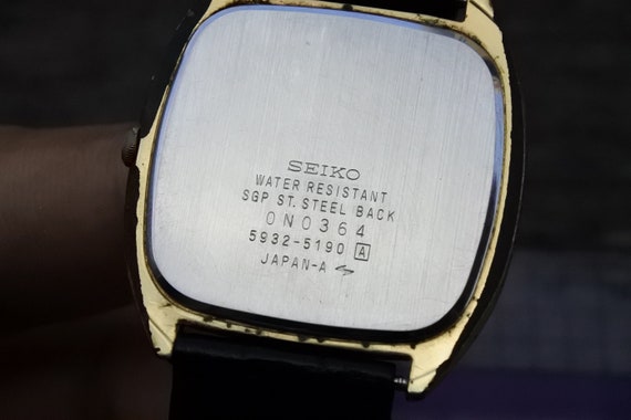 Vintage Seiko Gold Plated 5932 5190 Roman Numeral Dial Men