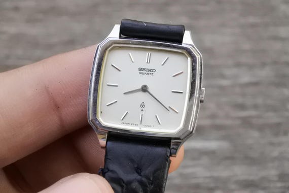 Vintage Seiko 2320 5190 White Dial Lady Quartz Watch Japan Square