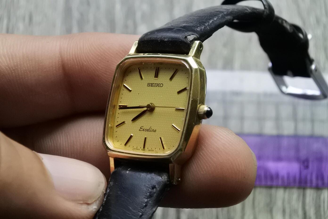 Vintage Seiko Exceline Gold Plated 30microns 7321 6570 Lady