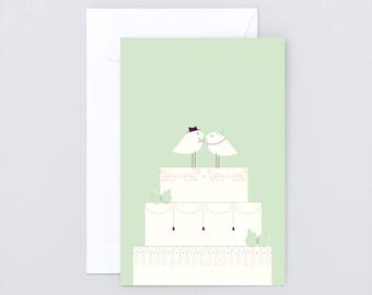 Folded card »Bird Wedding«