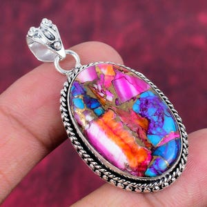 Kingman Turquoise Pendant Gemstone Pendant 925 Sterling Silver Pendant Handicraft Jewelry Pendant Unique Design Jewelry Birthday Gift