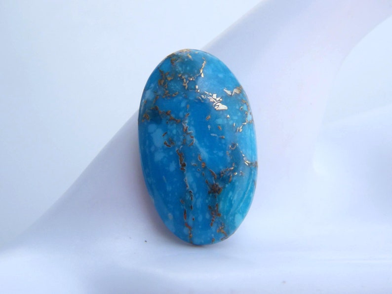 Blue Copper Turquoise 28x16x5mm Blue Mohave Copper Turquoise Etsy