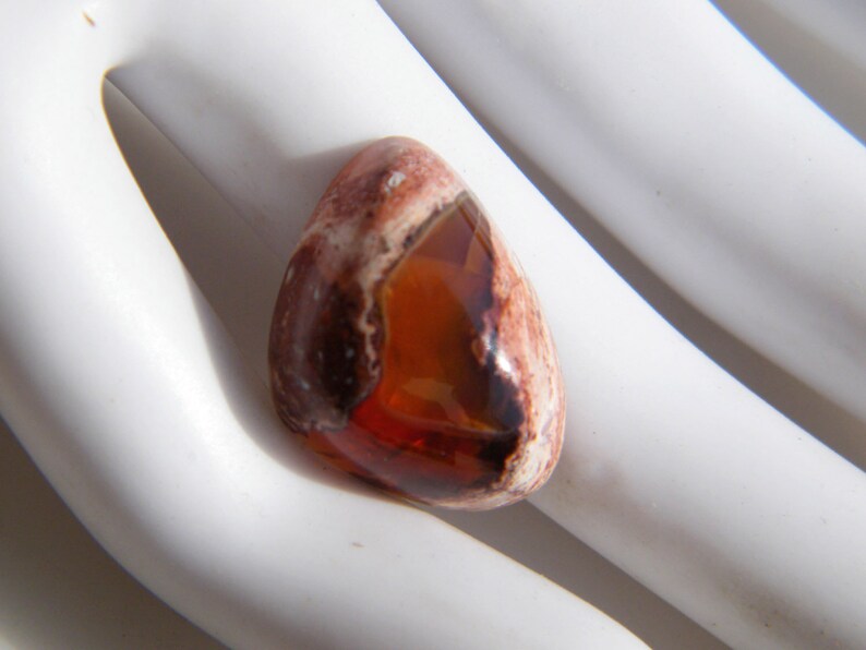 Rare Opal Gemstone 20x15x7MM Natural Mexican Fire Opal Gemstone Mexican Fire Opal Cabochon Perfect for Jewelry