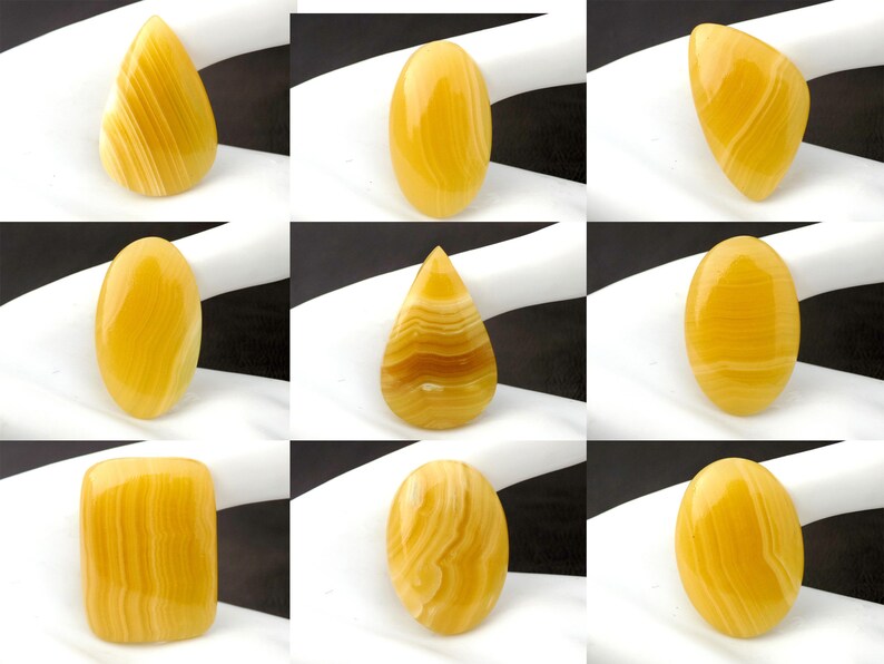Yellow Lace Agate Gemstone Gemstone Cabochon,Physically Yellow Agate may help you with digestive disorders