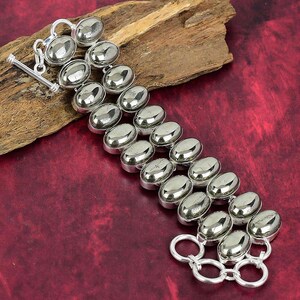 Braccialetto in pirite apache dorata Braccialetto in argento sterling 925 Braccialetto fatto a mano Gioielli in argento Pirite apache dorata Pietre preziose Regali di compleanno