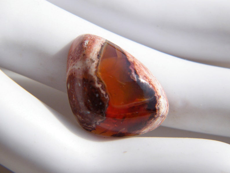 Rare Opal Gemstone 20x15x7MM Natural Mexican Fire Opal Gemstone Mexican Fire Opal Cabochon Perfect for Jewelry