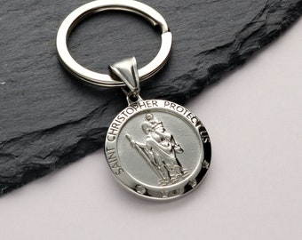 Saint Christopher Schlüsselanhänger mit Möglichkeit zur Personalisierung