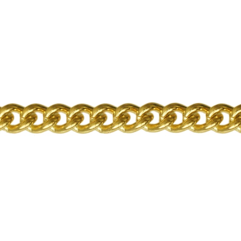 9ct Gold Plated fine 1.4mm Diamond Cut Curb Chain 14 to 40 Inch, All Sizes, Necklace, image 3