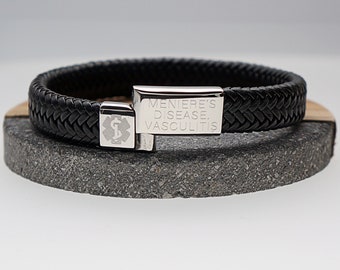 Pulsera de alerta médica para hombres, pulsera de identificación médica para hombres, pulsera para autismo para niños, pulsera para diabéticos, joyería médica, pulsera de identificación y médica.