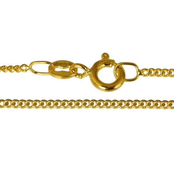 9ct gold curb chain 18 inch sale
