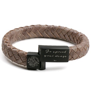 St Christopher Leather Bracelet Safe Travels Bracelet Communion Gift image 9