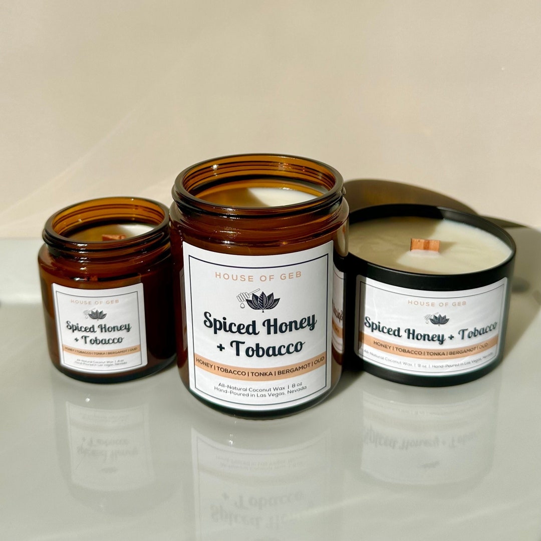 Spiced Honey Tobacco Candle Honey Tobacco Tonka Etsy UK