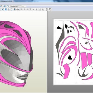 Power Rangers 2017 Pink Ranger Helmet Pepakura Foam File