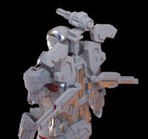 War Machine MK4 Infinity War 3D Print File BACK WEAPONS
