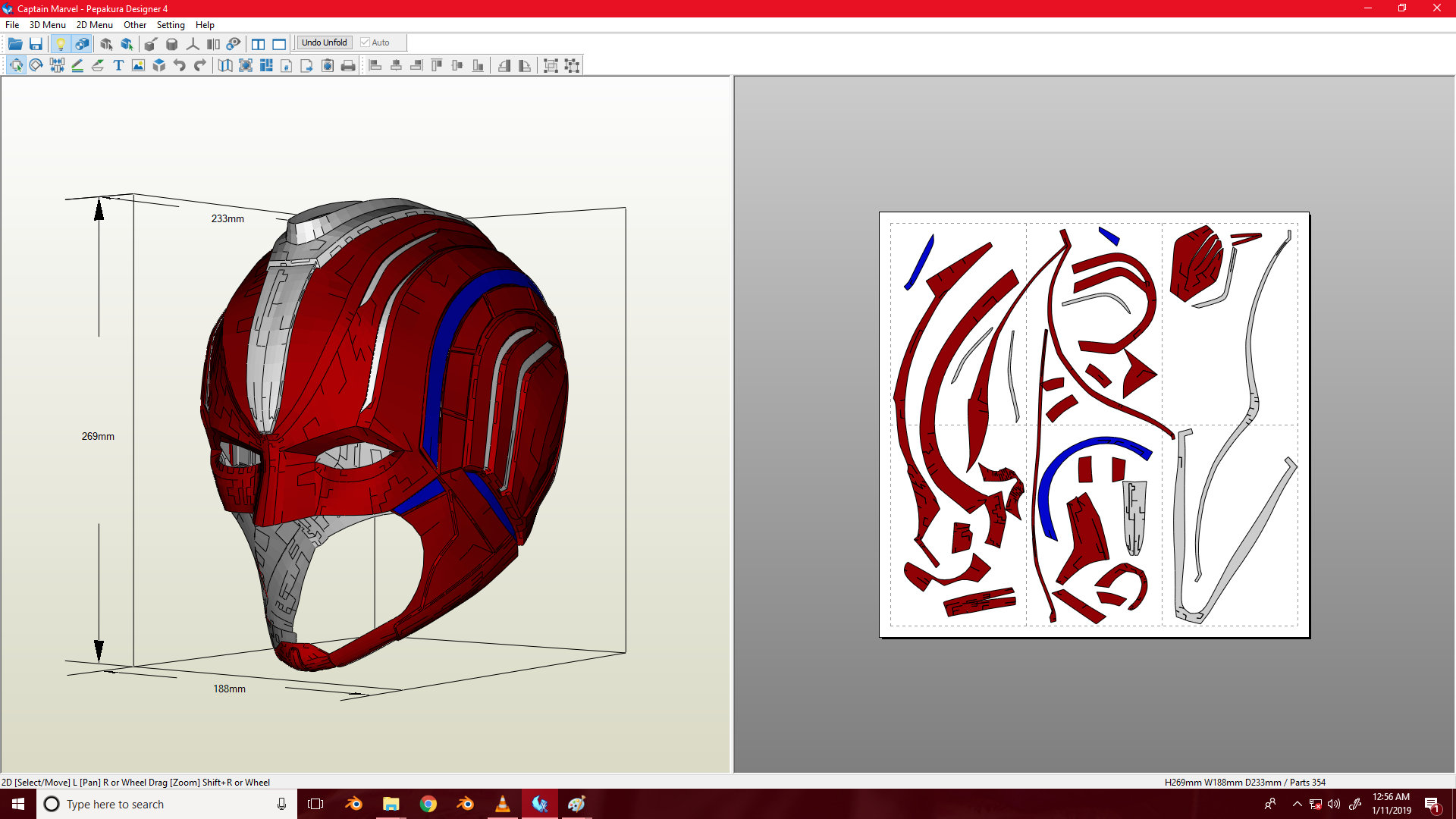 Captain Marvel Helmet 2019 PDO FOAM - Etsy