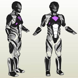 Power Rangers 2017 Black Ranger full suit pepakura foam files