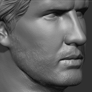 Christopher Lambert or Connor MacLeod head only sculpting 3D file. zdjęcie 2