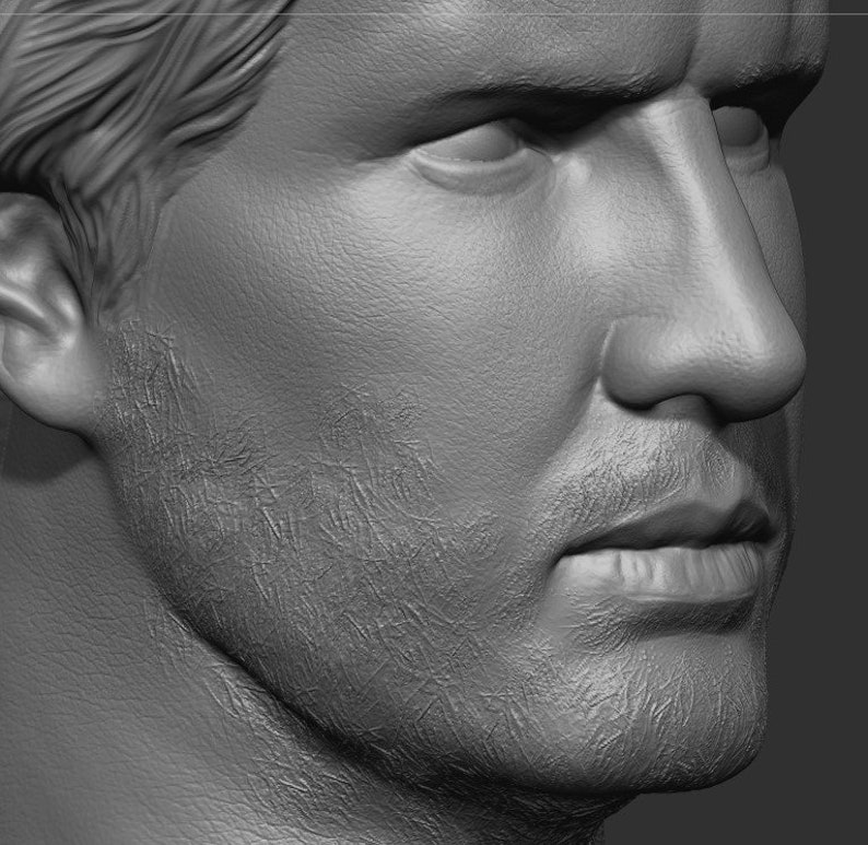 Christopher Lambert or Connor MacLeod head only sculpting 3D file. zdjęcie 2
