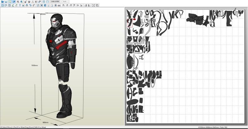 war machine endgame suit mk5 pepakura pdo file image 2