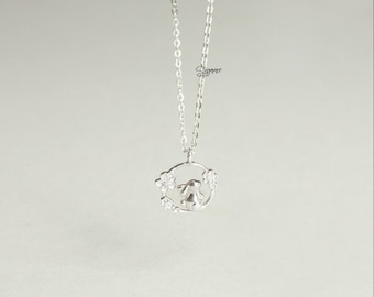 Sterling silver necklace, Bunny necklace, made in VietNam, Mooncake festival, Rabbit necklace, handmade s925 jewelry