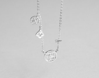 Sterling silver necklace - Ancient necklace - made in VietNam - VietNam Traditional Pattern - Dynasty Pattern Jewelry - Handmade jewelry