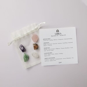 Libra Crystal Set - Astrology Gemstone Set, 12 Zodiac Signs Crystal Set, Healing Crystals & Stones, Zodiac Bundles - Shimmer