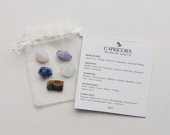 Gemini Crystal Set - Astrology Gemstone Set, 12 Zodiac Signs Crystal ...