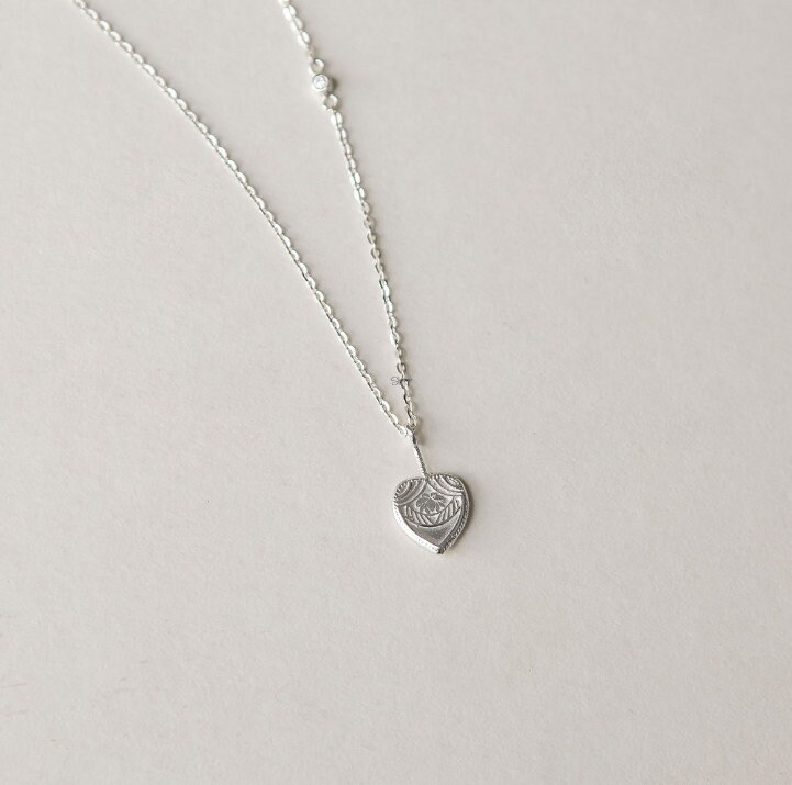 Sterling silver necklace, Mo Fan design necklace, made in VietNam, VietNamsese iconic, Viet tradition. Handmade Jewelry. Asian culture