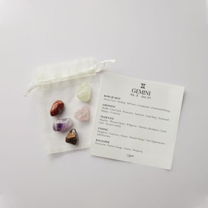 Gemini Crystal Set - Astrology Gemstone Set, 12 Zodiac Signs Crystal Set, Healing Crystals & Stones, Zodiac Bundles - Shimmer