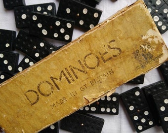 Vintage Dominoes, Vintage Children's Dominoes, Counting Game, Children's Vintage Nursery Games, Vintage Goatoy Dominoes, Miss Pigeon Vintage