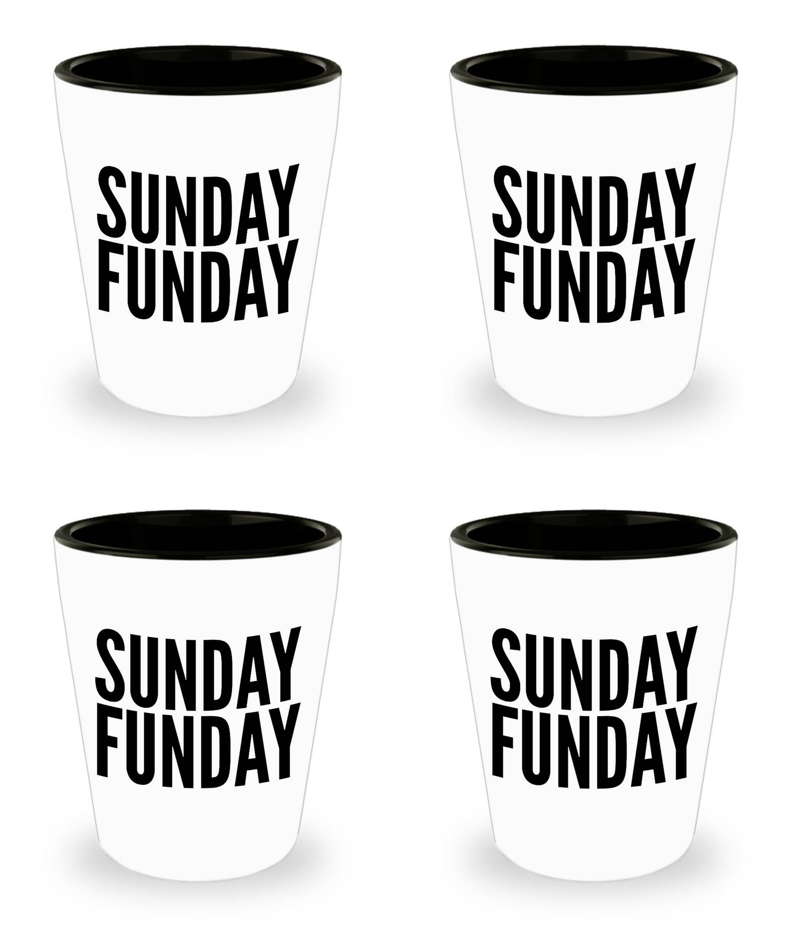 Sunday Funday Shot Glass Fun Party Gift for Men Women Etsy