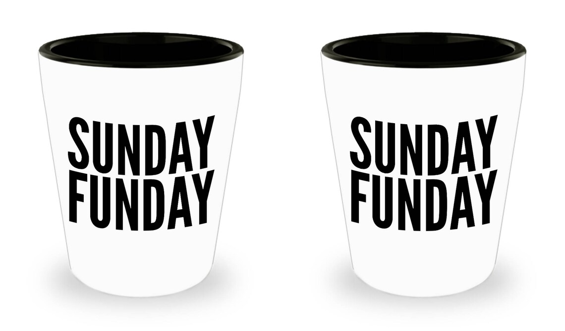 Sunday Funday Shot Glass Fun Party Gift for Men Women Etsy
