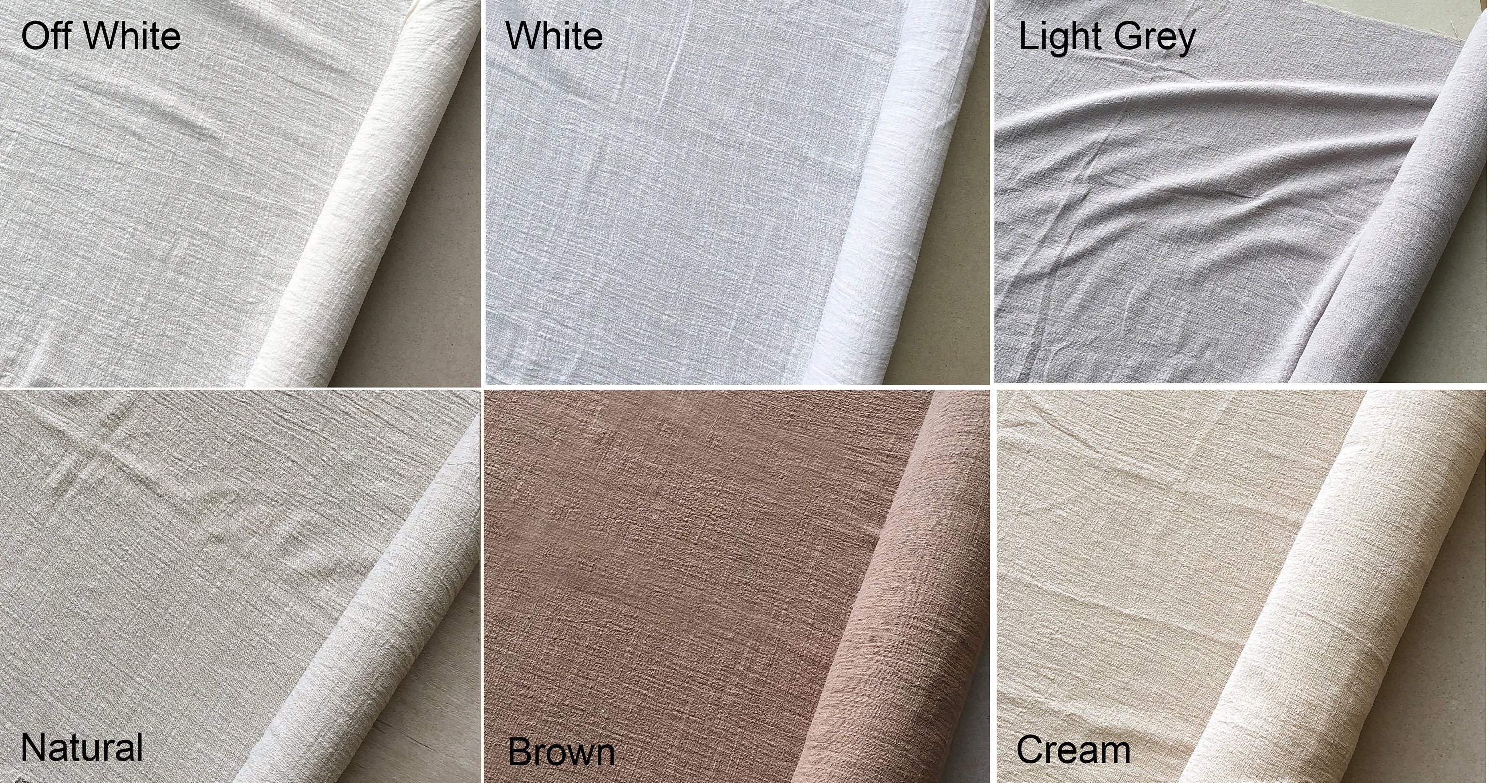 white linen cotton blend fabric