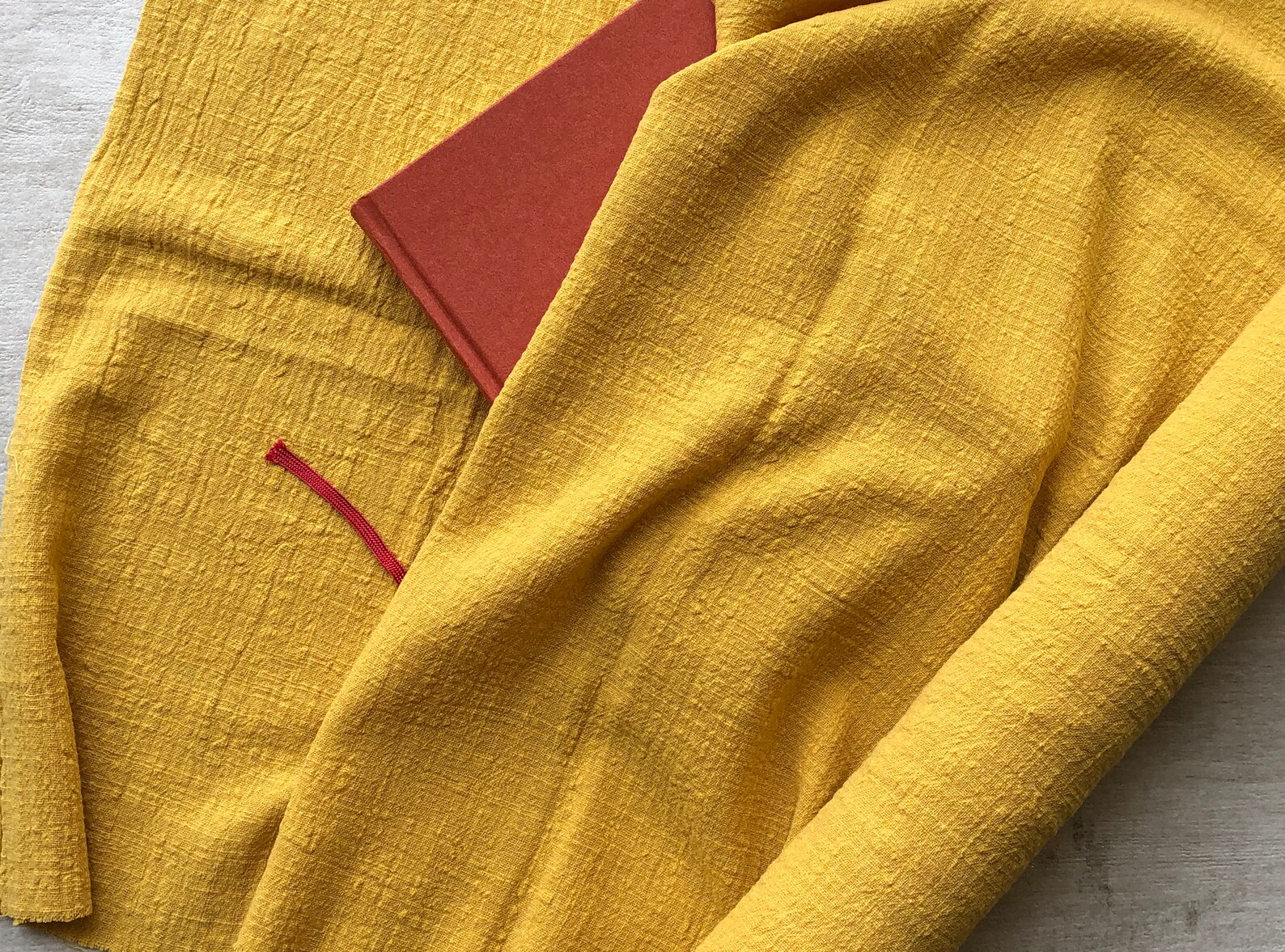 Mustard Yellow Cotton&linen Blend Gauze Fabric Sold by 1/2 Etsy