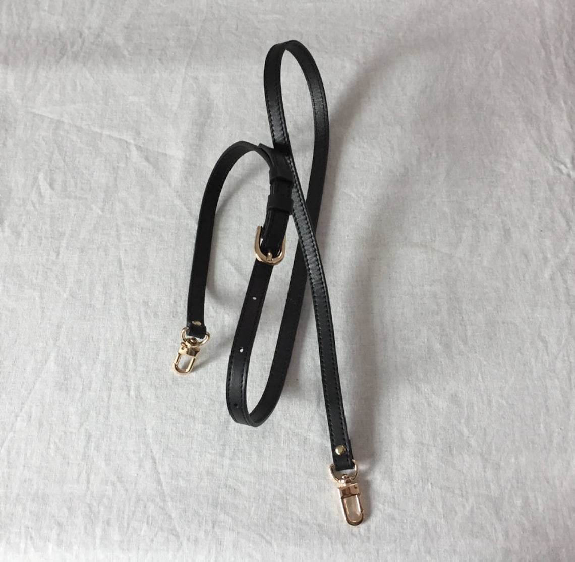 Black Faux Leather Purse Straps Adjustable Bag Strap Etsy