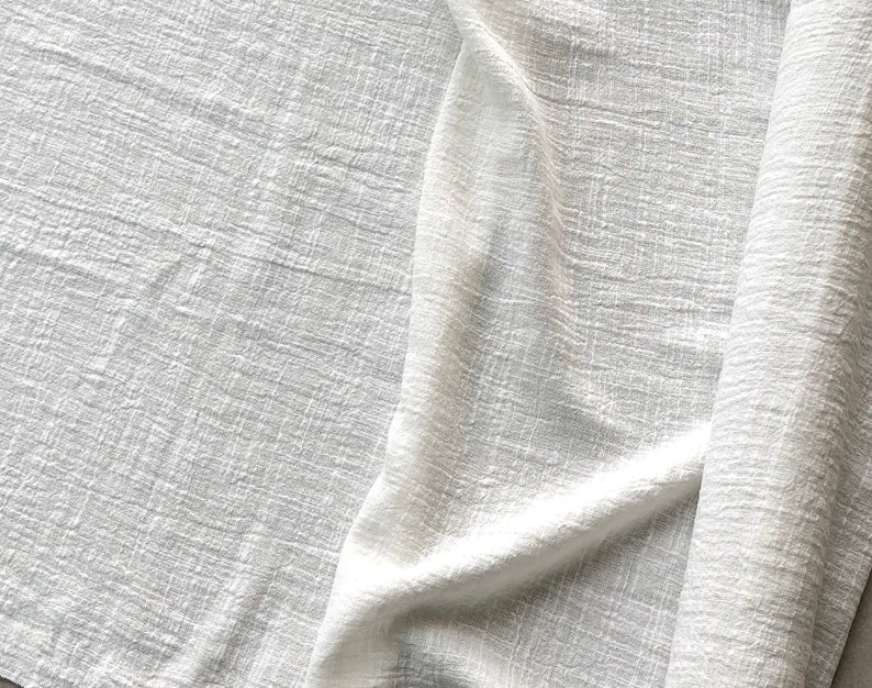 Off White Cotton Linen Blend Gauze Fabric Sold by 1/2 Yard Etsy