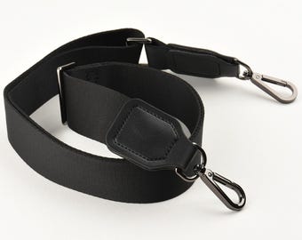 Black Purse Strap Adjustable Shoulder Bag Strap 1.5" width
