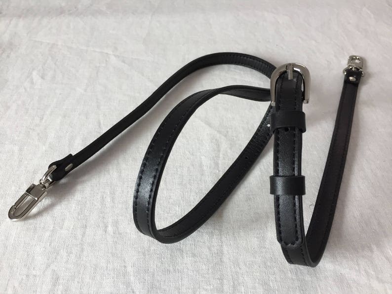 Black Leather Purse Straps Adjustable Bag Strap Replacement Etsy