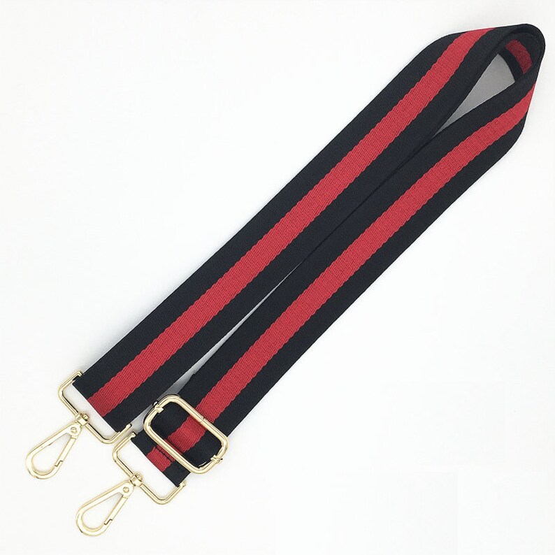 striped purse strap