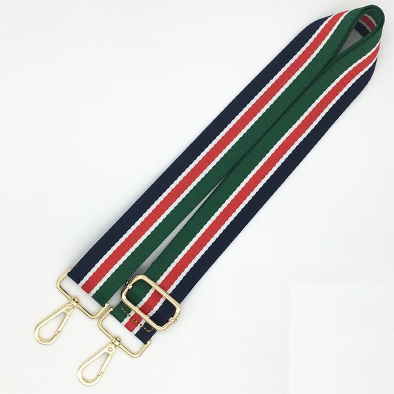 striped purse strap